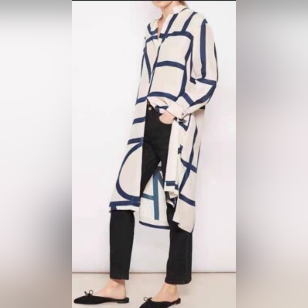 Chic Geometric Long Shirt